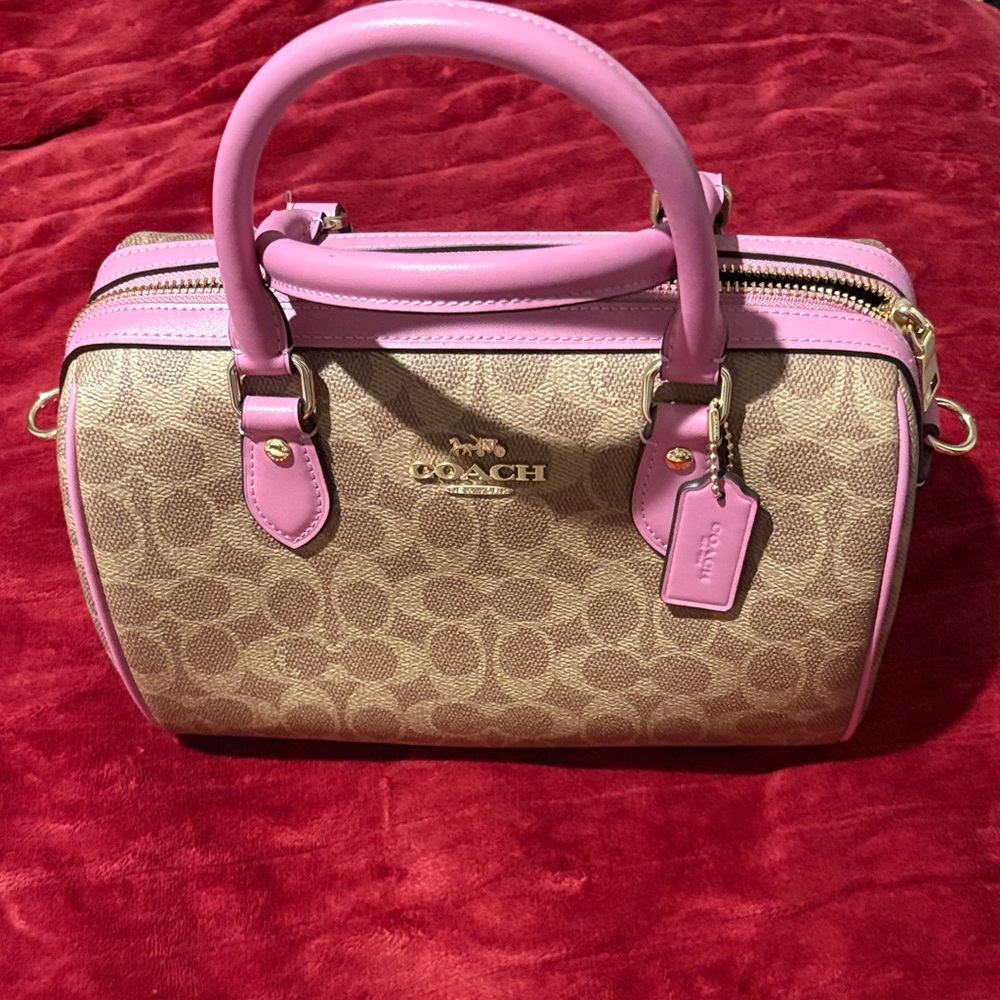 Coach Beige and Pink Satchel